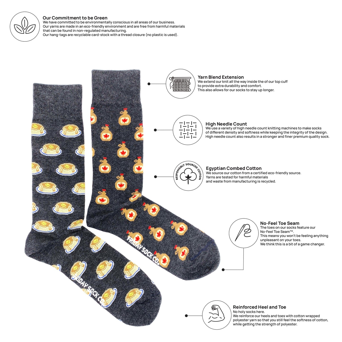 Men's Maple Syrup & Pancake Socks
