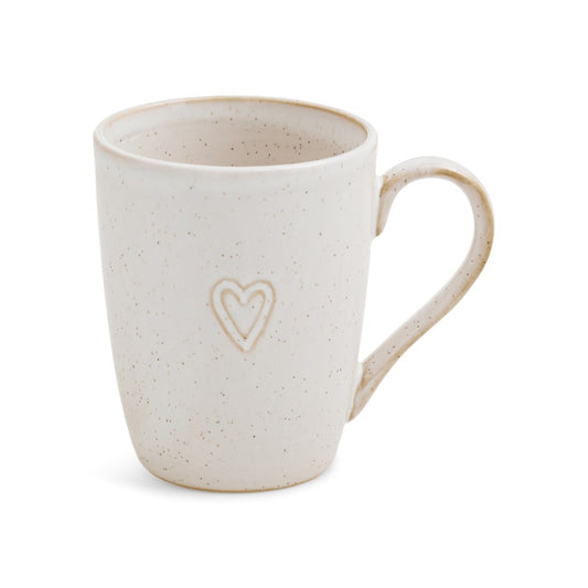 White Porcelain Heart Mug