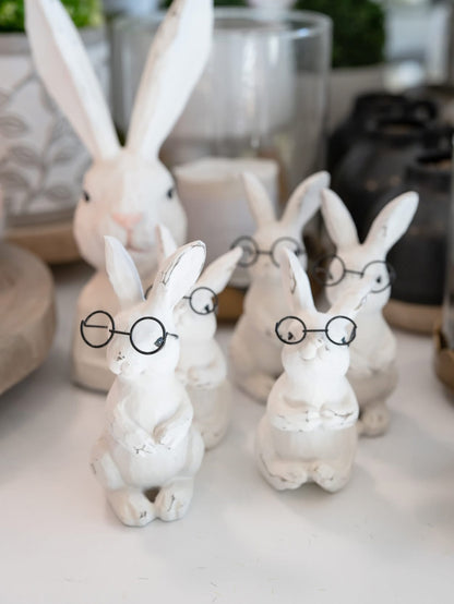 5.75" Bunnies With Glasses
