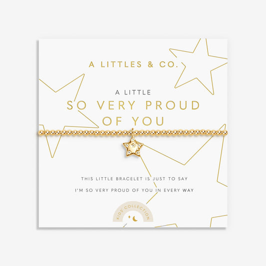 Kids' A Little 'So Very Proud Of You' Bracelet In Gold-Tone Plating