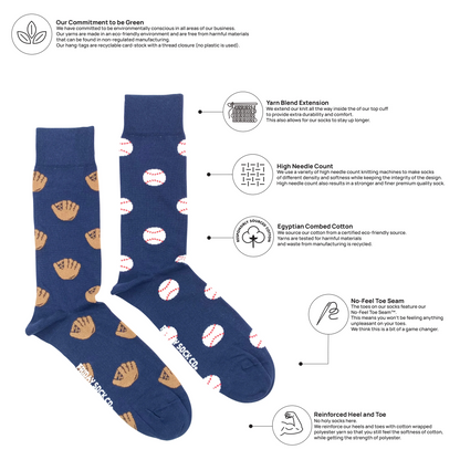 Men's Baseball Glove & Baseball Socks