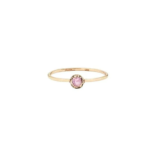 Pink Sapphire 14K Gold Ring