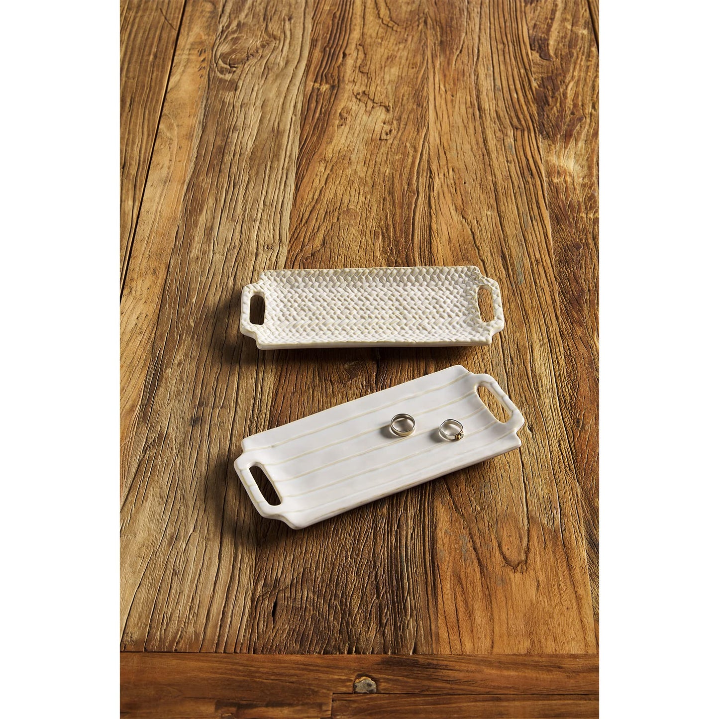 Textured Stoneware Everything Tray – 4” x 9”