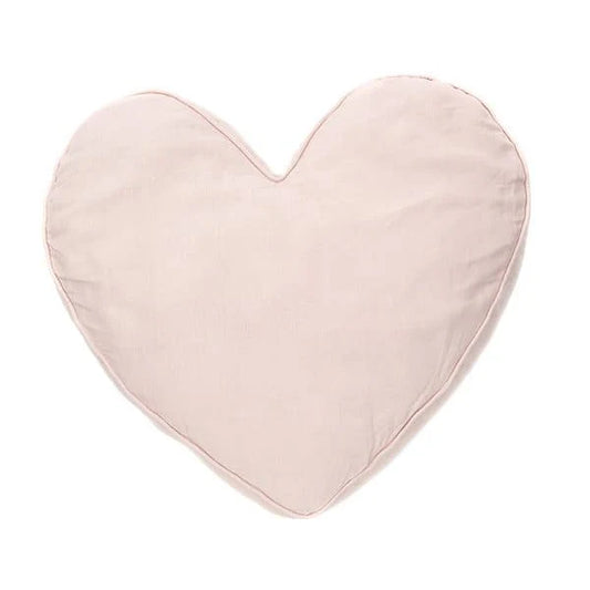 Pink Heart Linen Pillow