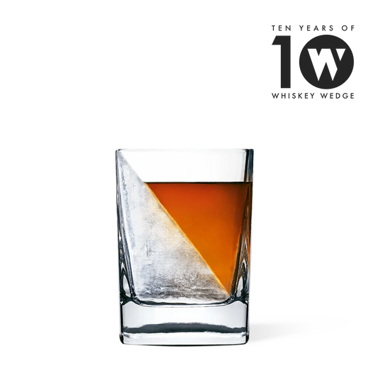 Whiskey Glass with Ice Wedge