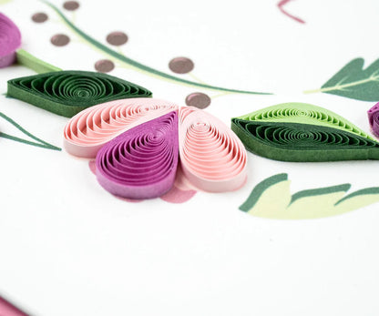 LOVE Floral Wreath Quilling Card