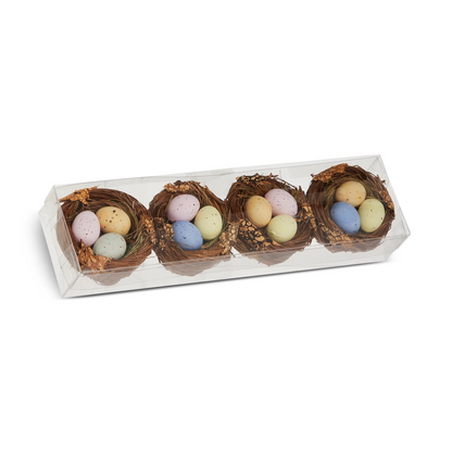 3" Box Of Nests With Speckled Eggs