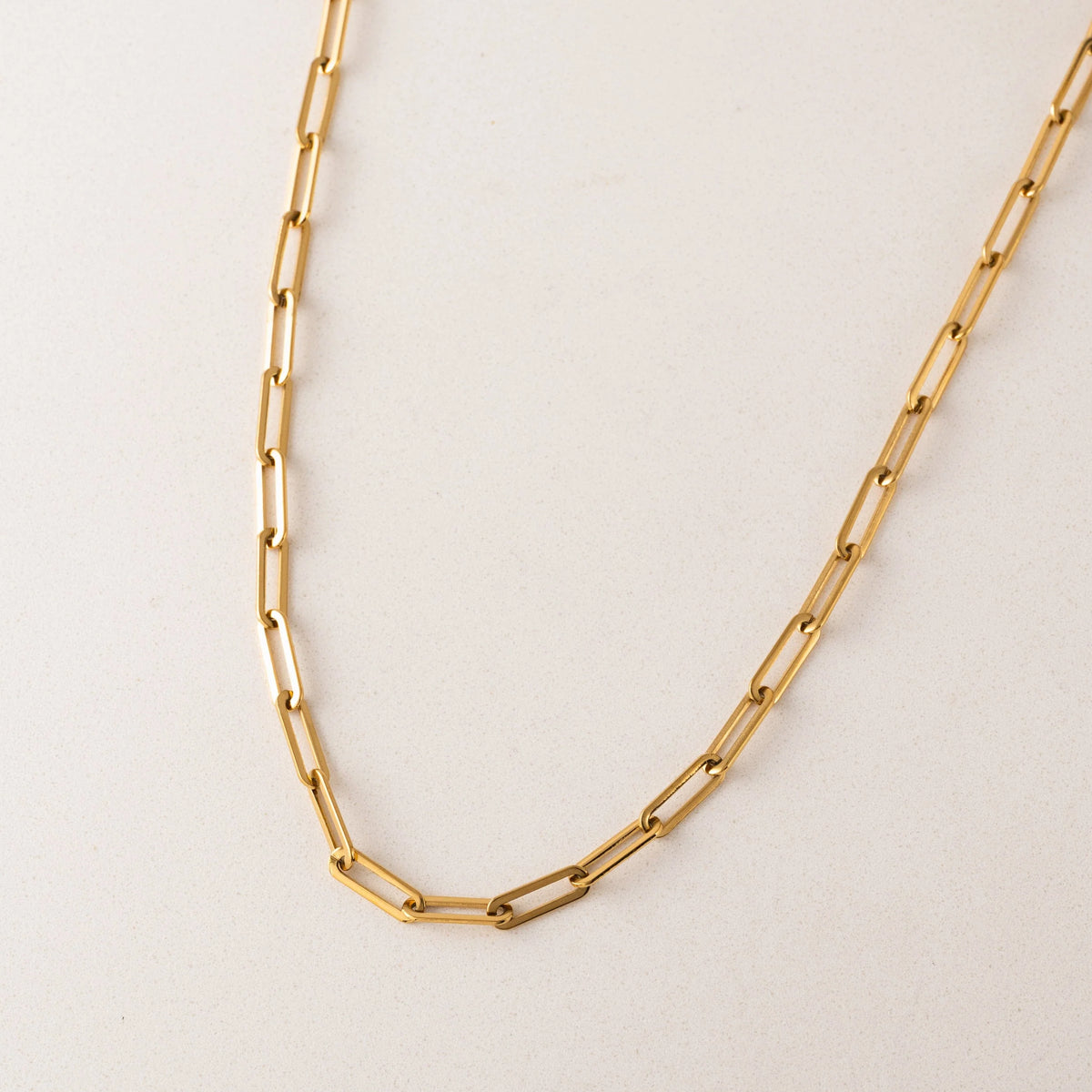 Bold Paperclip Necklace - Gold