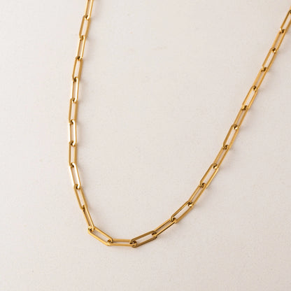 Bold Paperclip Necklace - Gold