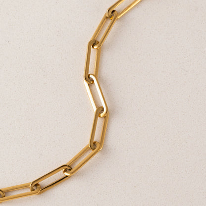 Bold Paperclip Necklace - Gold