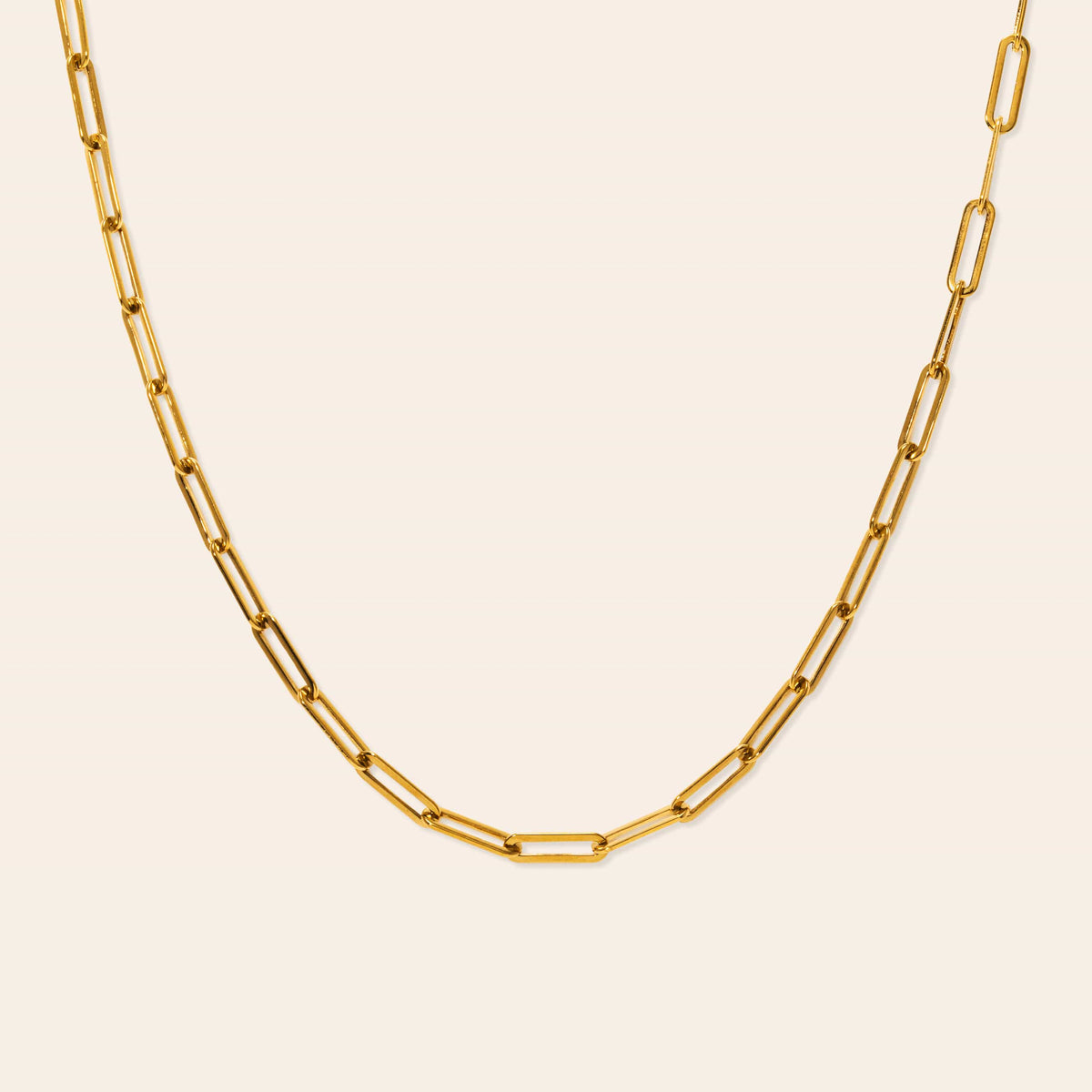 Bold Paperclip Necklace - Gold