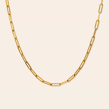 Bold Paperclip Necklace - Gold
