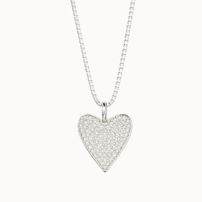 Brave Heart Necklace - Silver 18"