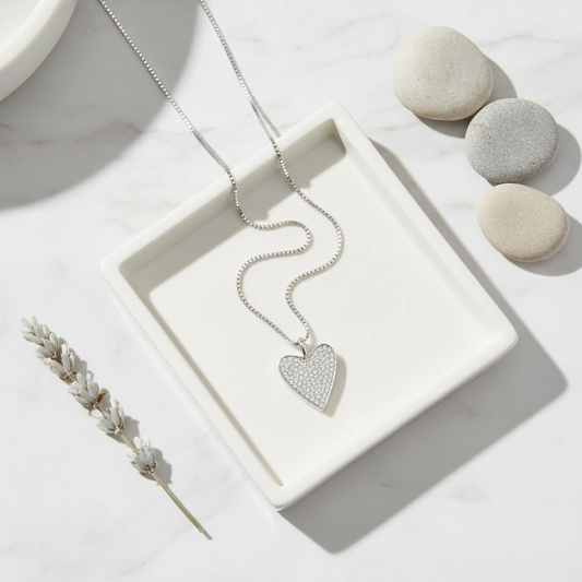 Brave Heart Necklace - Silver 18"