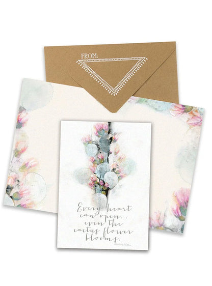 Cactus Flower Card