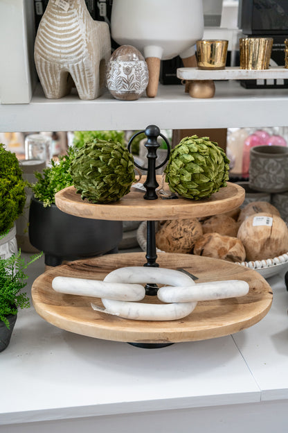 Oval 2-Tier Plate