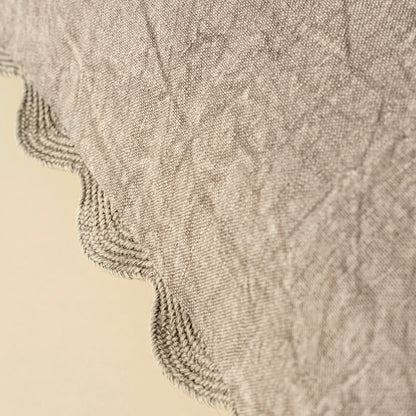 20x20 Scalloped Edge Pillow, Silver Grey