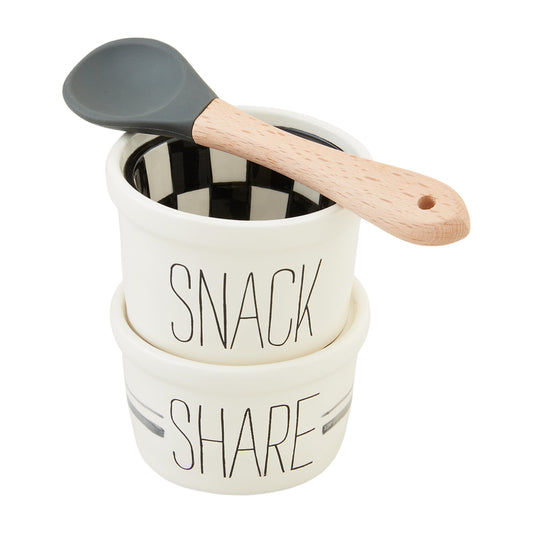 Snack Share Tidbit Set | 3-Piece Ceramic Ramekin Set