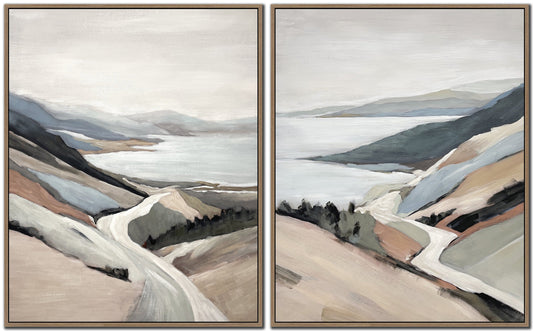 Coastal Road Framed Canvas – 24″ x 30″