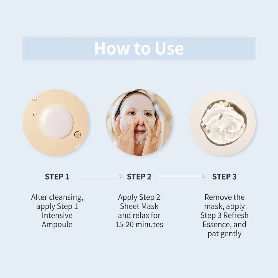 3 Step Ampoule Sheet Mask-Hyaluronic