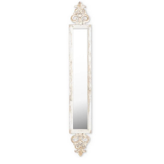 60.5 Inch Whitewashed & Gold Wall Mirror