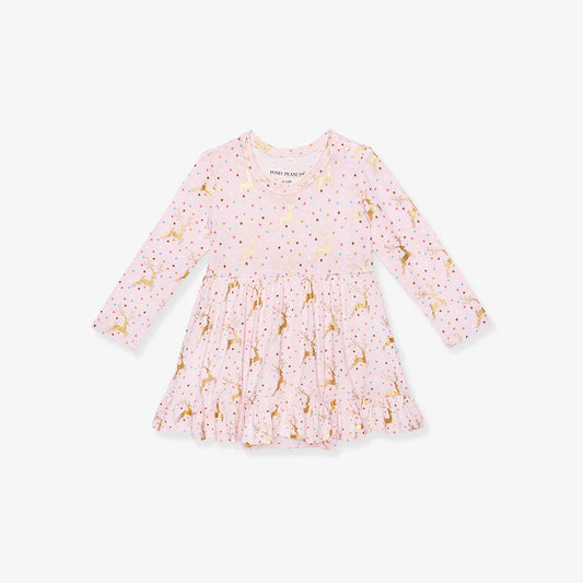 Ryleigh Long Sleeve Ruffled Bodysuit Dress