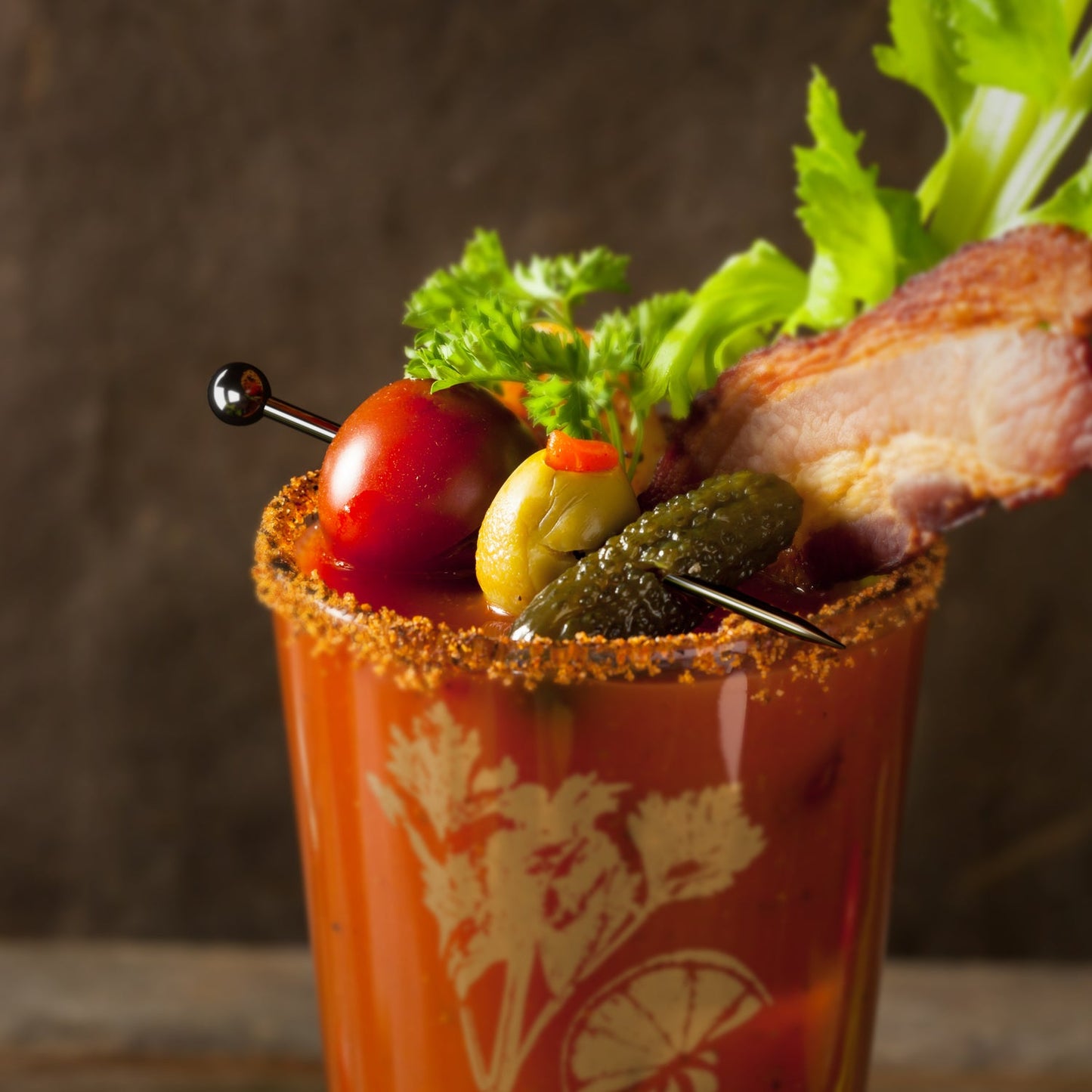 Stainless Steel Cocktail Picks - Black Chrome - Set Of 6