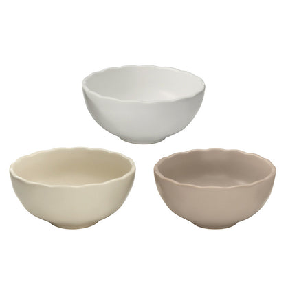 Ceramic Dip Bowls - Scallop - Set of 3