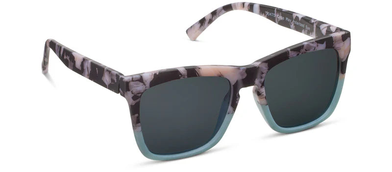 Cape May Polarized Sunglasses - Black Marble/Mint