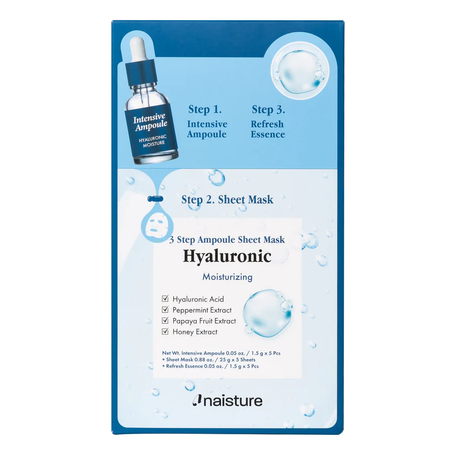 3 Step Ampoule Sheet Mask-Hyaluronic
