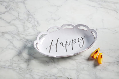 Scalloped Happy Bowl