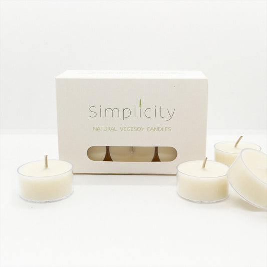 Natural Soy Wax Tealights – 12 pack