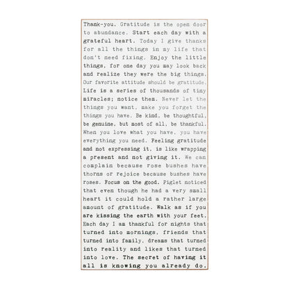 Typewriter Sign - Gratitude