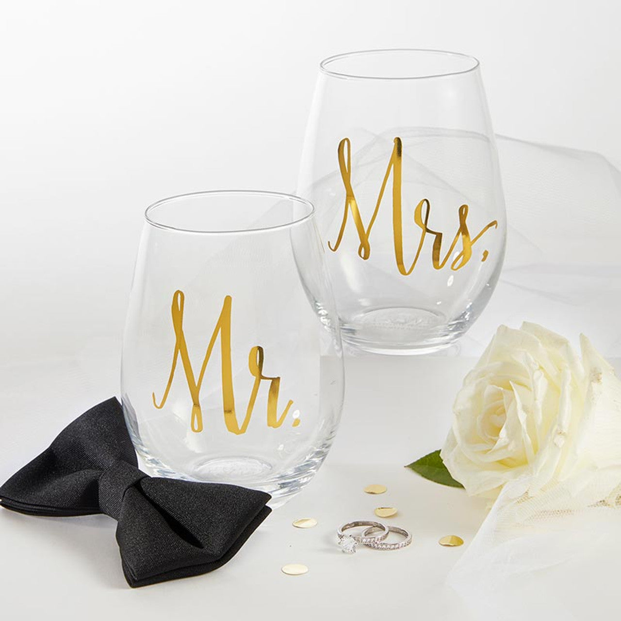 Wine Glass Set - Mr. and Mrs.