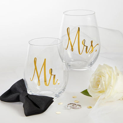 Wine Glass Set - Mr. and Mrs.
