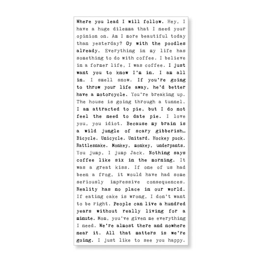 Typewriter Sign - Gilmore Girls