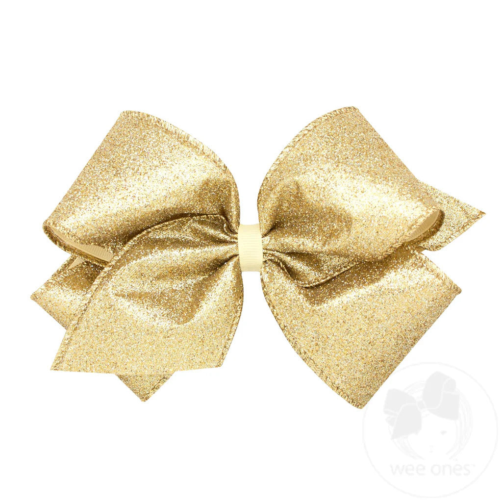 Medium Party Glitter Girls Hair Bow