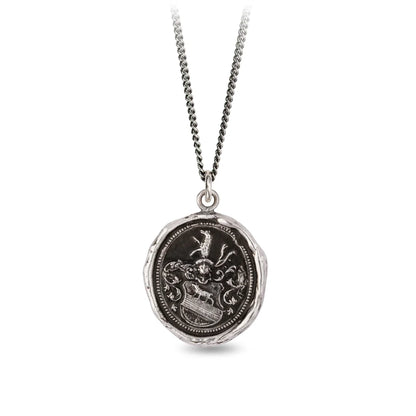 Heart Of The Wolf Recycled Sterling Silver Talisman Necklace