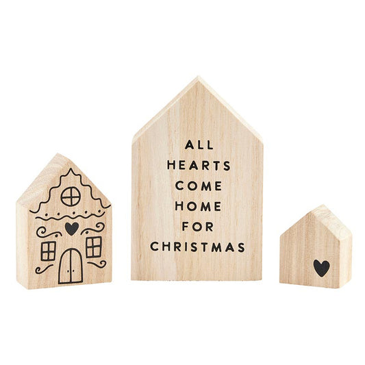 Paulownia Wood Houses - Set of 3