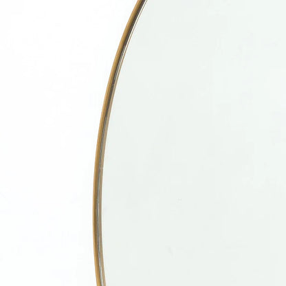 47" Round Antique Brass Mirror