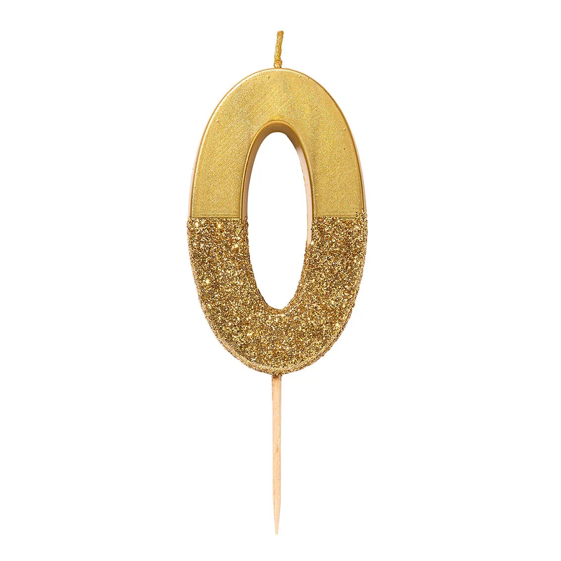 We Heart Birthdays Glitter Candle - Gold