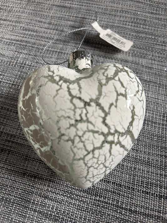 Crackle Heart Ornament