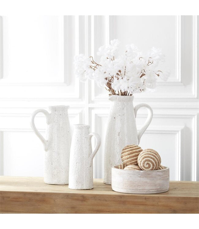 Ceramic Cream Crackled Pitchers