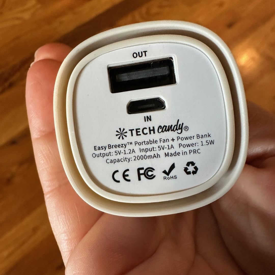 Easy Breezy Portable Fan & Power Bank : Natural