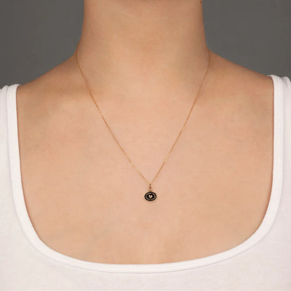 Heart Print 14K Gold Talisman Necklace