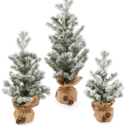20.5" Snowy Tree With Bells