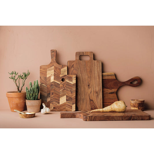 Acacia Chevron Serving Board 10 inch