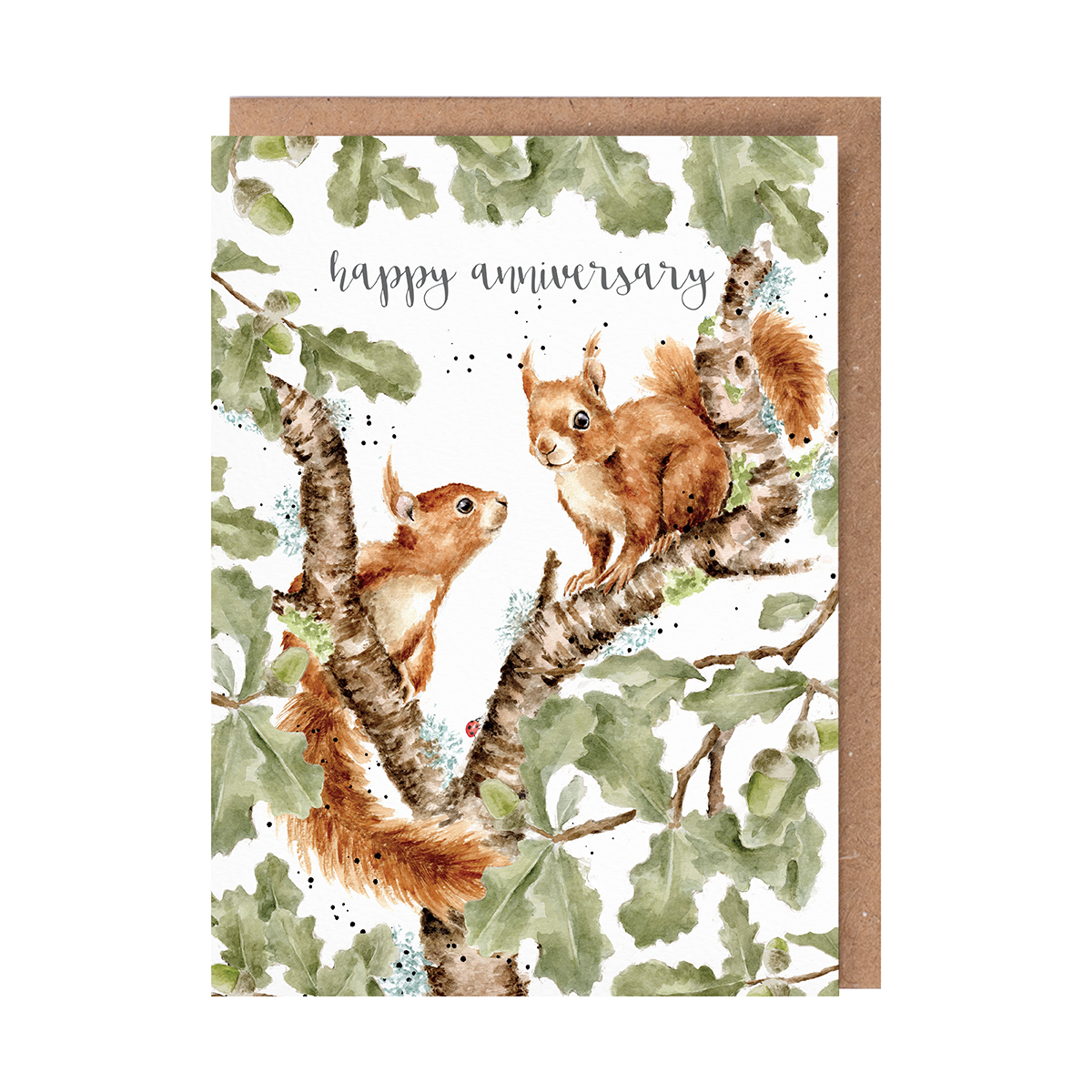 'Another Year Squirrelling Around' Squirrel Anniversary Card