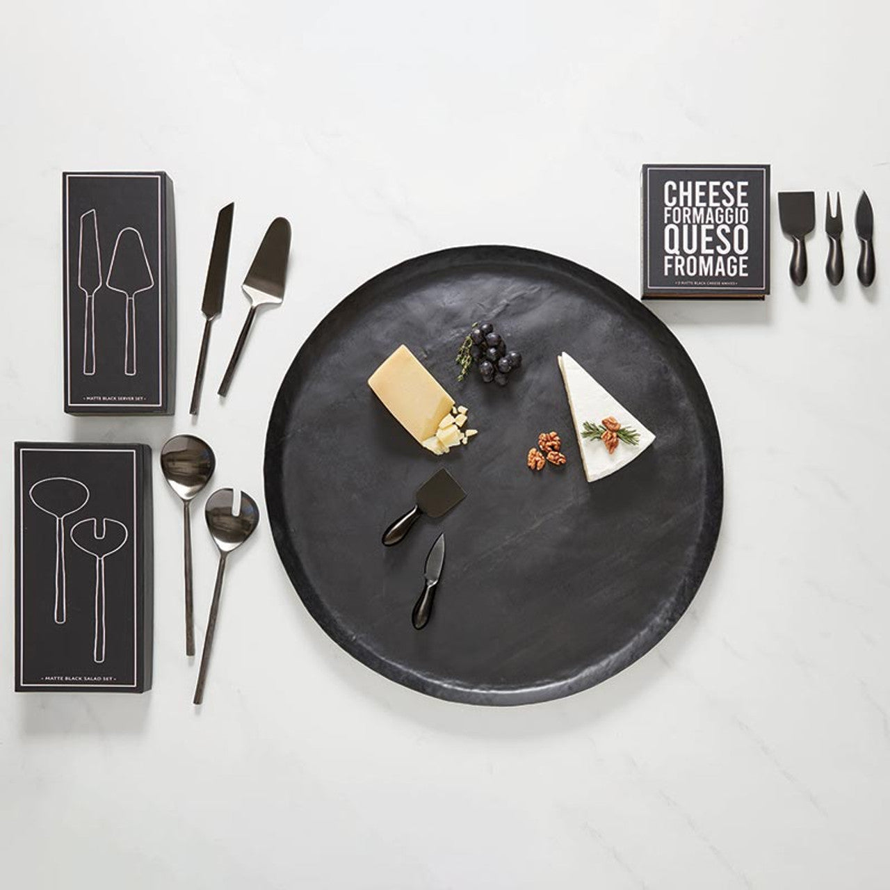 Black Gourmet Cheese Knives Book Box - Cheese Formaggio