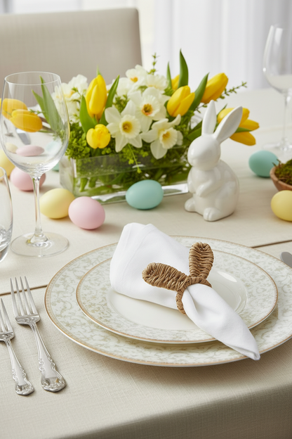 Easter Bunny Seagrass Napkin Ring
